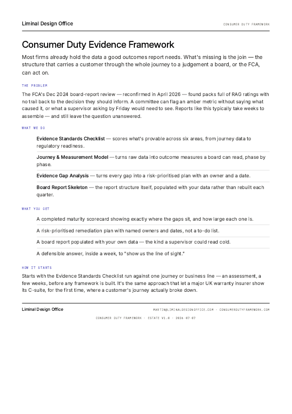 Evidence Framework — one-pager