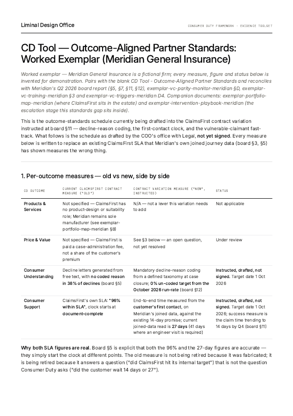 Outcome-Aligned Partner Standards — worked example