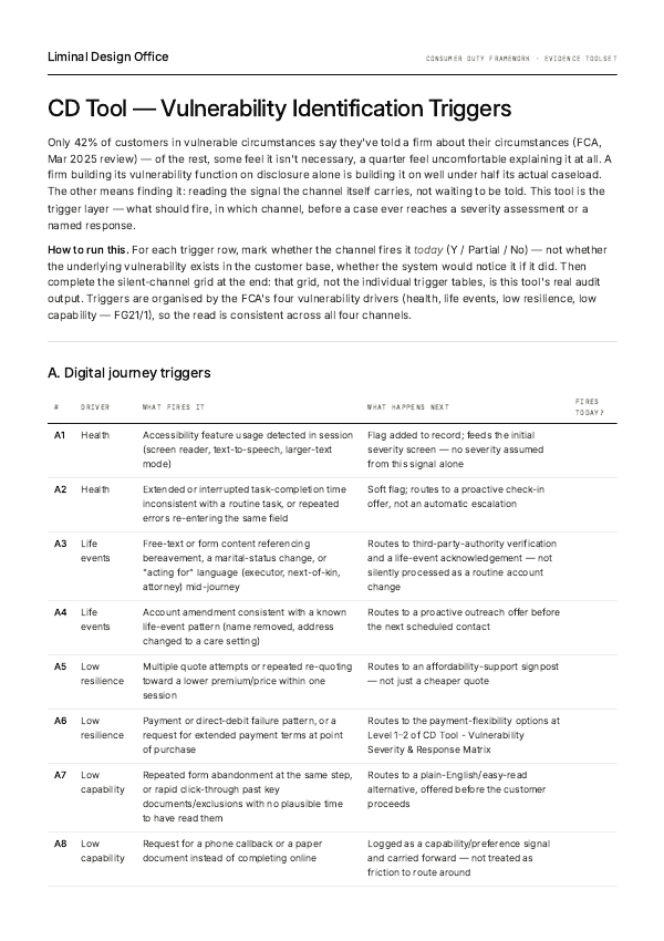 Vulnerability Identification Triggers — template